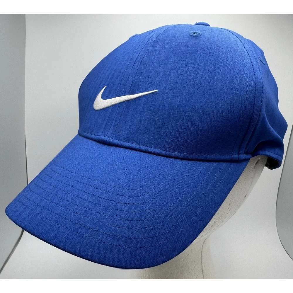 Nike Dri-Fit Legacy 91 Strapback Hat Blue White Adjustable Adult Dad Cap